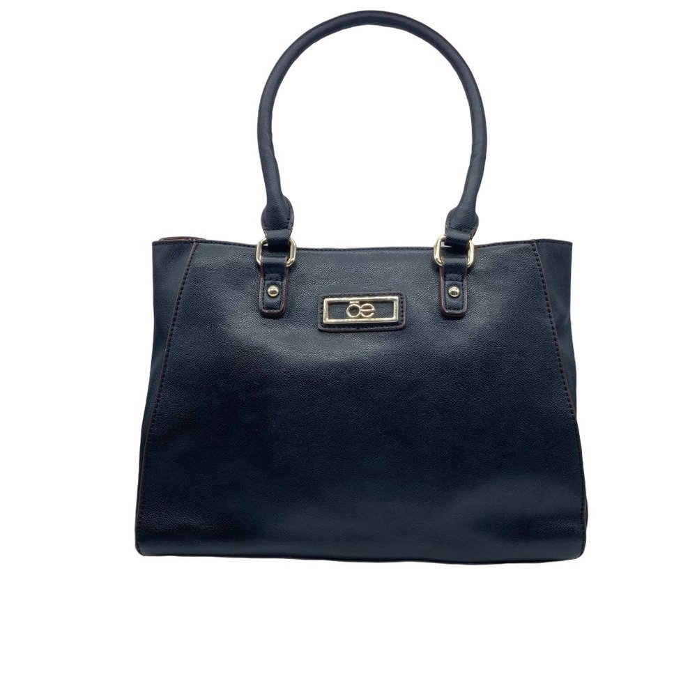 CLŌE ŌE RARE Black Faux Vegan Leather Mexico‎ Handbag Purse 13” x 9.5”